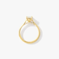 Lab Grown Emerald Cut Diamond Engagement Ring 14K Yellow Gold (1.57