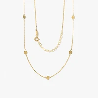 Round Disc Necklace in 10K Yellow Gold