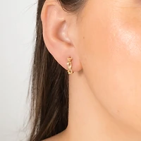 Braided Hoop Earrings in 10K Yellow Gold