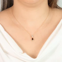 Garnet Necklace in 10K Yellow Gold