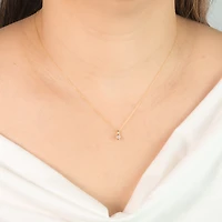 Tension Set Canadian Diamond Solitaire Necklace in 14K Yellow Gold (0.