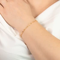 3mm 10K Yellow Gold Singapore Bracelet