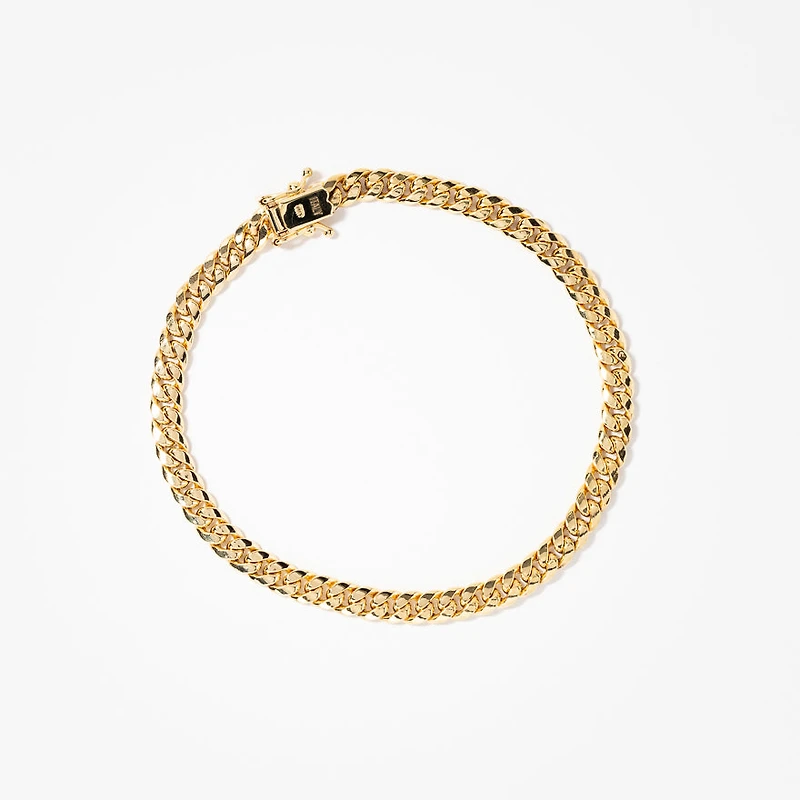 5mm Cuban Bracelet in 10K Italian Yellow Gold (8.5")