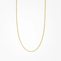 1.1mm 10K Italian Yellow Gold Diamond Cut Rope Chain (16”)