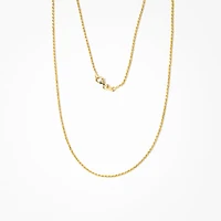 1.1mm 10K Italian Yellow Gold Diamond Cut Rope Chain (16”)