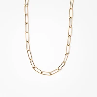 10K Yellow Gold Paper Clip Chain (16”)
