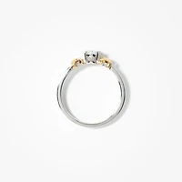 Lab Grown Diamond Promise Ring 10K Yellow and White Gold (0.30 ct t