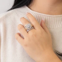 Diamond Dinner Ring 10K White and Yellow Gold (3.00 ct tw)