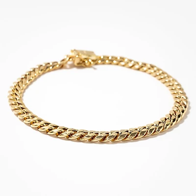 6mm Cuban Bracelet in 10K Italian Yellow Gold (8.5")