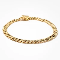 6mm Cuban Bracelet in 10K Italian Yellow Gold (8.5")