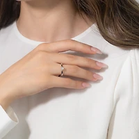 Canadian Diamond Solitaire Engagement Ring 14K White Gold (0.30 ct
