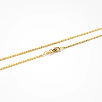 1.1mm 10K Italian Yellow Gold Diamond Cut Rope Chain (16”)