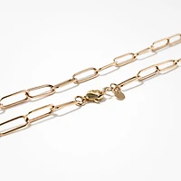 10K Yellow Gold Paper Clip Chain (16”)