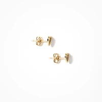 Sunray Heart Earrings in 10K Yellow Gold