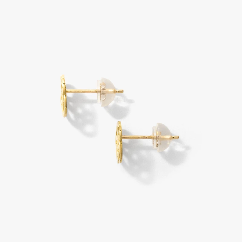 Trinity Knot Earrings in 10K Yellow Gold