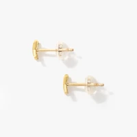 X Stud Earrings in 10K Yellow Gold