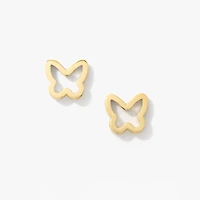 Butterfly Stud Earrings in 10K Yellow Gold