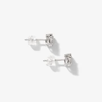 Diamond Cluster Stud Earrings in 10K White Gold (0.16 ct tw)