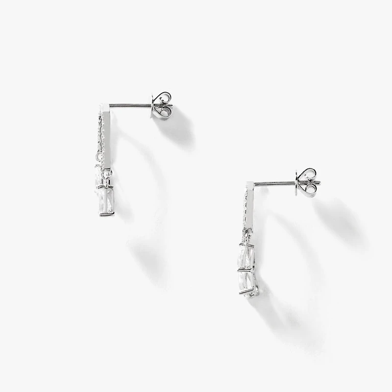 Lab Grown Diamond Earrings in 14K White Gold (1.00 ct tw)