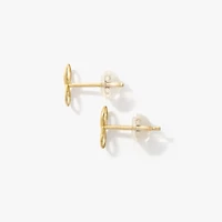 Infinity Stud Earrings In 10K Yellow Gold