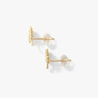Family Tree Stud Earrings in 10K Yellow Gold