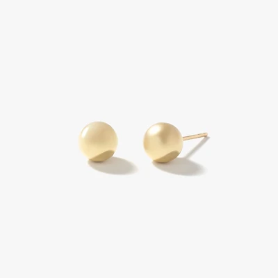 Ball Stud Earring in 10K Yellow Gold