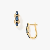Sapphire Earrings in 10K Yellow Gold