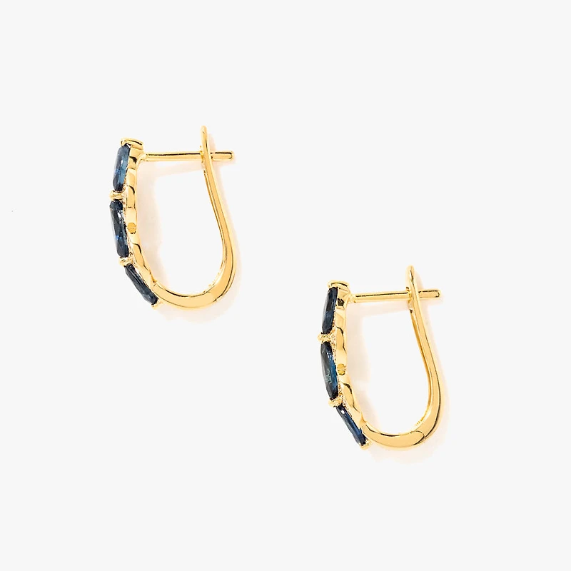 Sapphire Earrings in 10K Yellow Gold