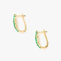 Emerald Earrings in 10 Yellow Gold