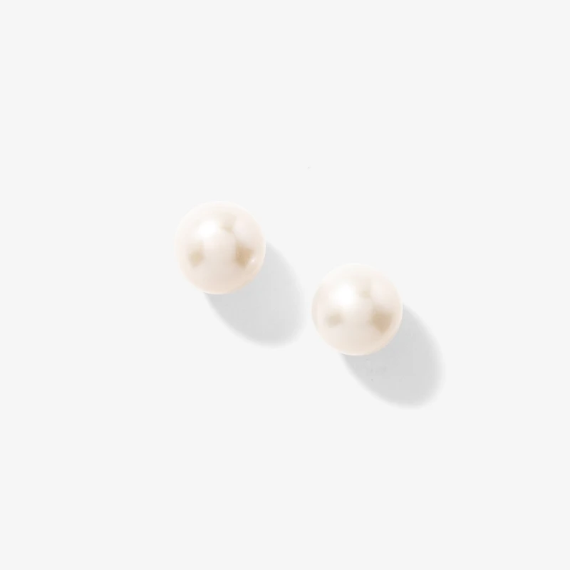 8.5-9mm Pearl Stud Earrings in 14K White Gold