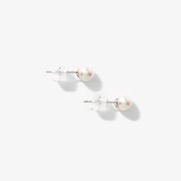 5-5.5mm Cultured Pearl Stud Earrings in 14K White Gold