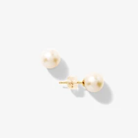 8-8.5mm Pearl Stud Earrings in 14K Yellow Gold