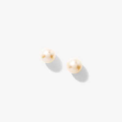 7-7.5mm Pearl Stud Earrings in 14K Yellow Gold