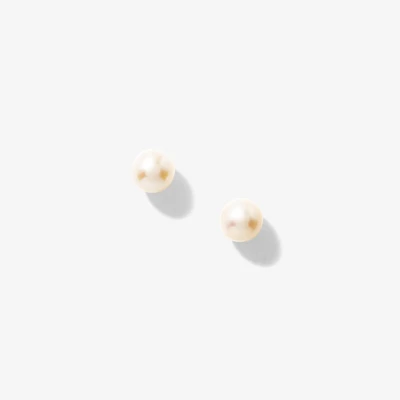 6-6.5mm Pearl Stud Earrings in 14K Yellow Gold