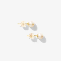 6-6.5mm Pearl Stud Earrings in 14K Yellow Gold