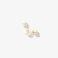 5-5.5mm Pearl Stud Earrings in 14K Yellow Gold