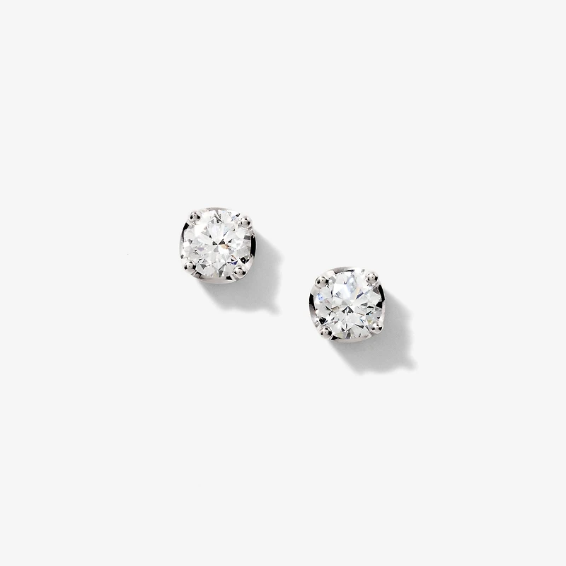 Lab Grown Diamond Stud Earrings in 14K White Gold (2.00 ct tw)