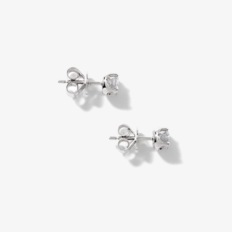 Lab Grown Diamond Stud Earrings in 14K White Gold (0.75 ct tw)