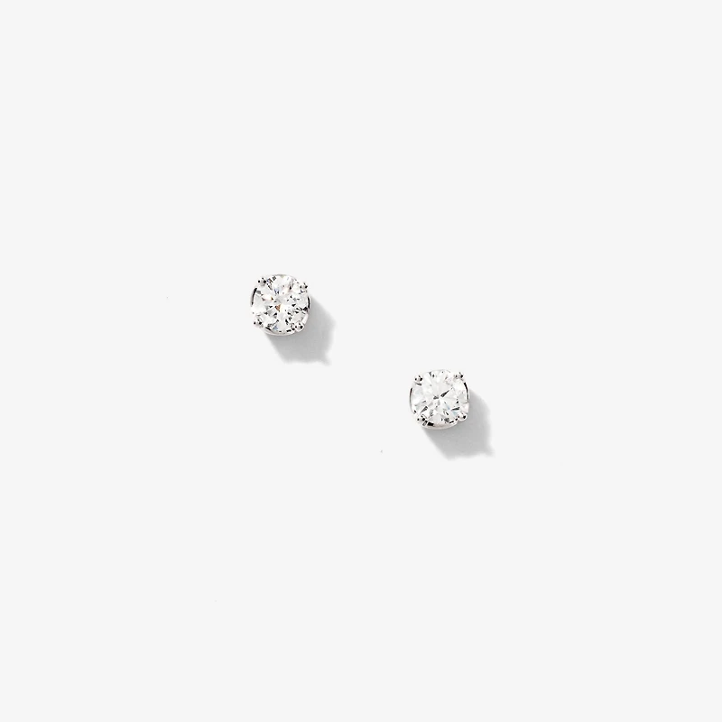 Lab Grown Diamond Stud Earrings in 14K White Gold (0.50 ct tw)