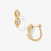 Lab Grown Pear Diamond Earrings in 10K Yellow Gold (0.60 ct tw)