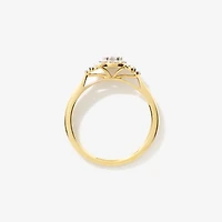 Diamond Cluster Ring 10K Yellow Gold (0.14 ct tw)