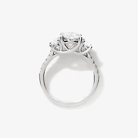Lab Grown Oval Cut Diamond Engagement Ring 14K White Gold (2.85 ct