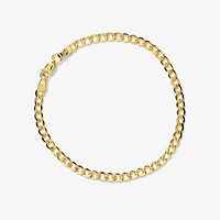 3.9mm Hollow Curb Bracelet in 10K Yellow Gold