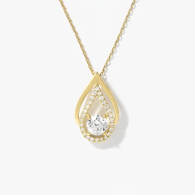 Lab Grown Diamond Necklace in 10K Yellow Gold (0.63 ct tw)