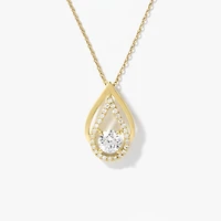 Lab Grown Diamond Necklace in 10K Yellow Gold (0.63 ct tw)