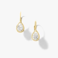 Lab Grown Pear Shape Diamond Earrings in 10K Yellow Gold (1.50 ct tw)