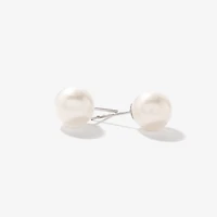 8-8.5mm Pearl Stud Earrings in 14K White Gold
