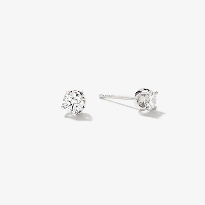 Lab Grown Diamond Stud Earrings in 14K White Gold (0.50 ct tw)