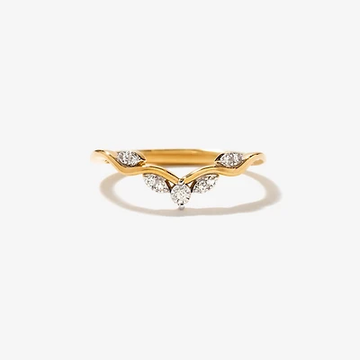 Diamond Cluster Ring 10K Yellow Gold (0.07 ct tw)