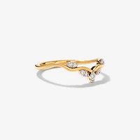 Diamond Cluster Ring 10K Yellow Gold (0.07 ct tw)